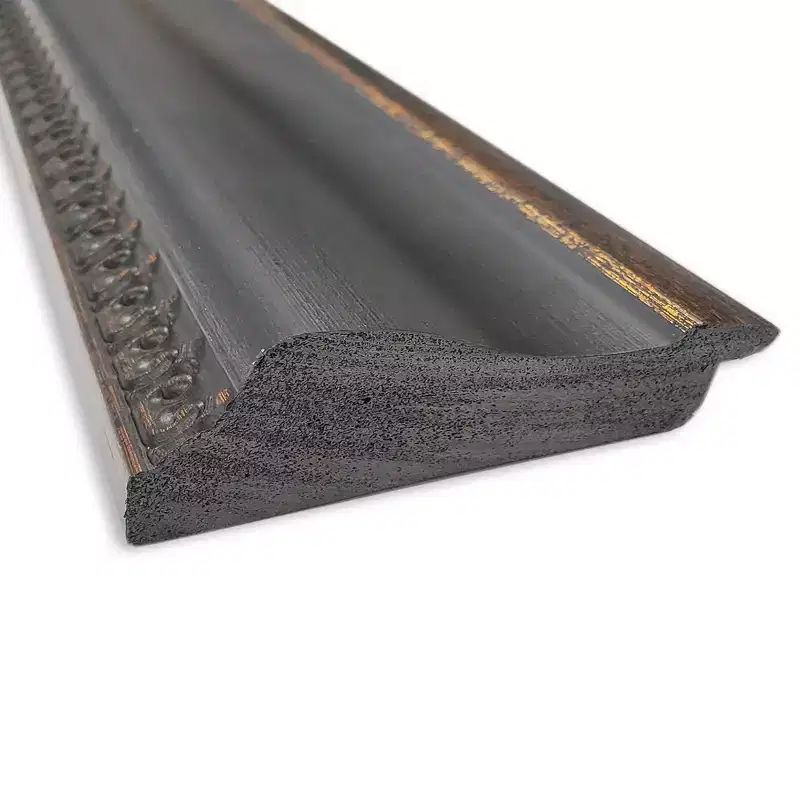 42 x 30 Non-Beveled Thomas Black Bronze Wall Mirror - Amanti Art: Modern Style, Polystyrene Frame, Includes Mount Hardware
