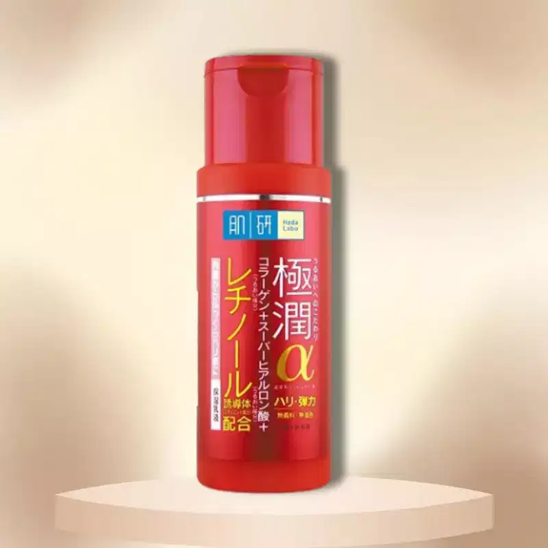 Rohto Hada Labo Gokujyun Anti Aging Care Milky Lotion | Free of fragrances, colorants, mineral oils, alcohol and parabens - (4.7 oz)