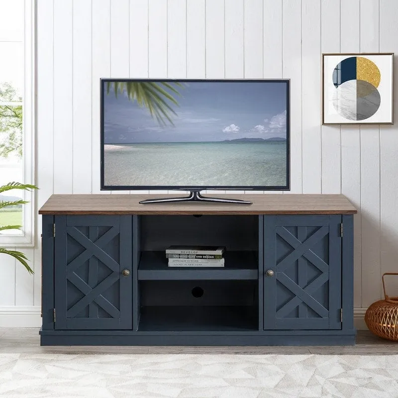 54 Faux Raw Wood TV Stand for 60 TVs - 54 in Width