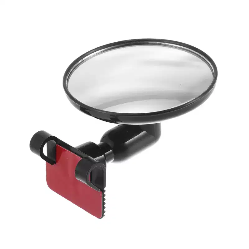 Unique Bargains Universal Car Rear View Mirror 360 Degree Rotation Adjustable Glass Black 1Pc