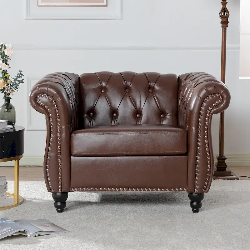 Classic Design Comfortable 1 Seater Sofa Accent Chair For Living Room