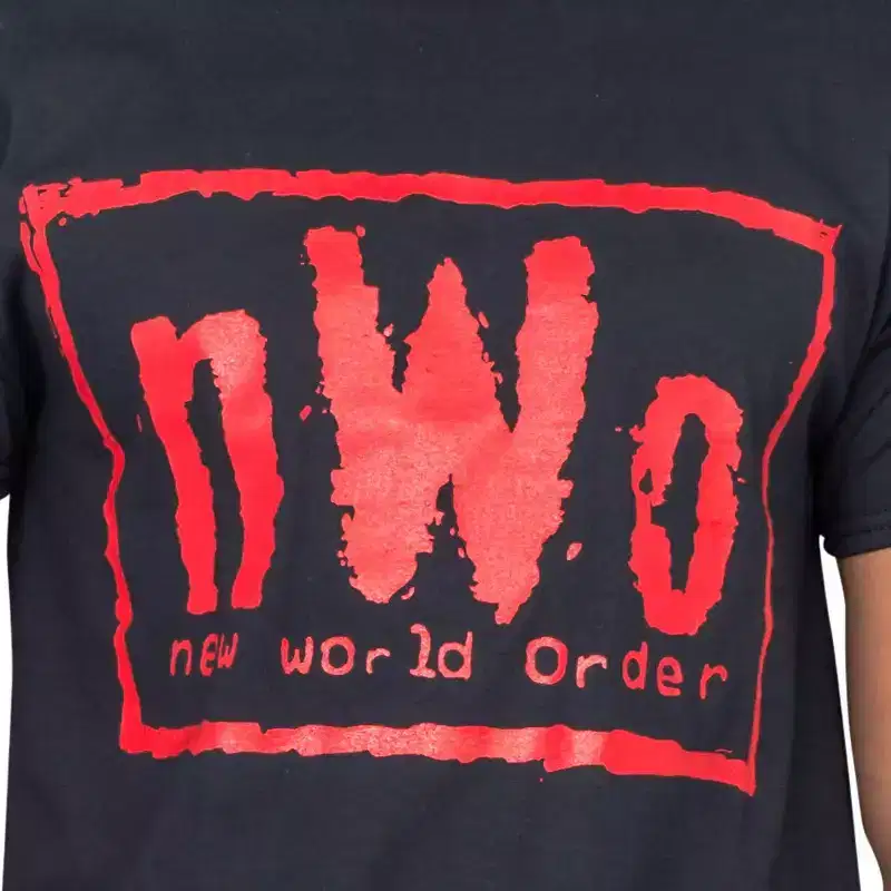 Costume Agent NWO New World Order Red Ink Adult Black T-Shirt
