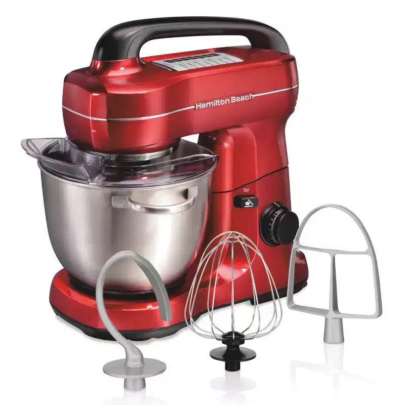 Hamilton Beach 7-Speed Hand Mixer - Red: Metal Stand Mixer, 300W, Dishwasher-Safe Parts, 1 Year Warranty