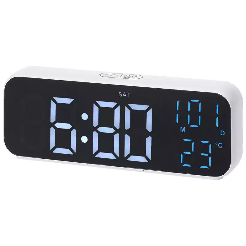 REGALWOVEN 3 Dimmer Loud Alarm Clock for Living Room with Large Numbers for Heavy Sleepers and Desk Decor 6.7L x 1.2W x 2.4H