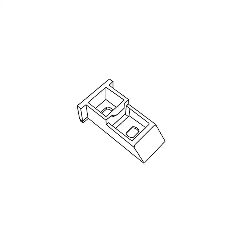 Brixwell Balance Top Sash Guide, Nylon Material, 1-1/2 Lenght, 1/2 Height, 27/32 Upper Width, 19/32 Socket Depth, White Finish