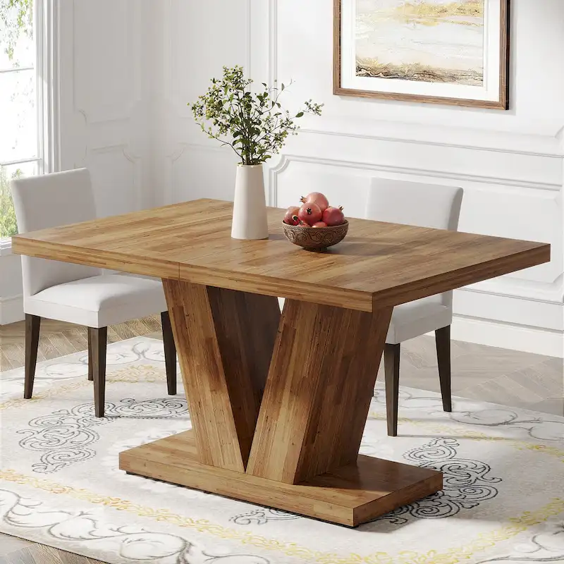 47 Farmhouse Small Rectangle Dining Table for Kitchen Dining Room
