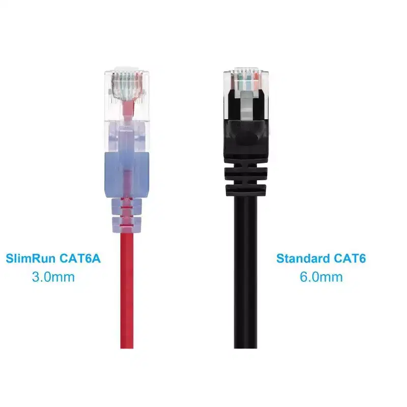Monoprice Cat6A Ethernet Patch Cable - 10 Feet - Red (10 Pack) Snagless RJ45 550Mhz UTP Pure Bare Copper Wire 10G 30AWG - SlimRun Series