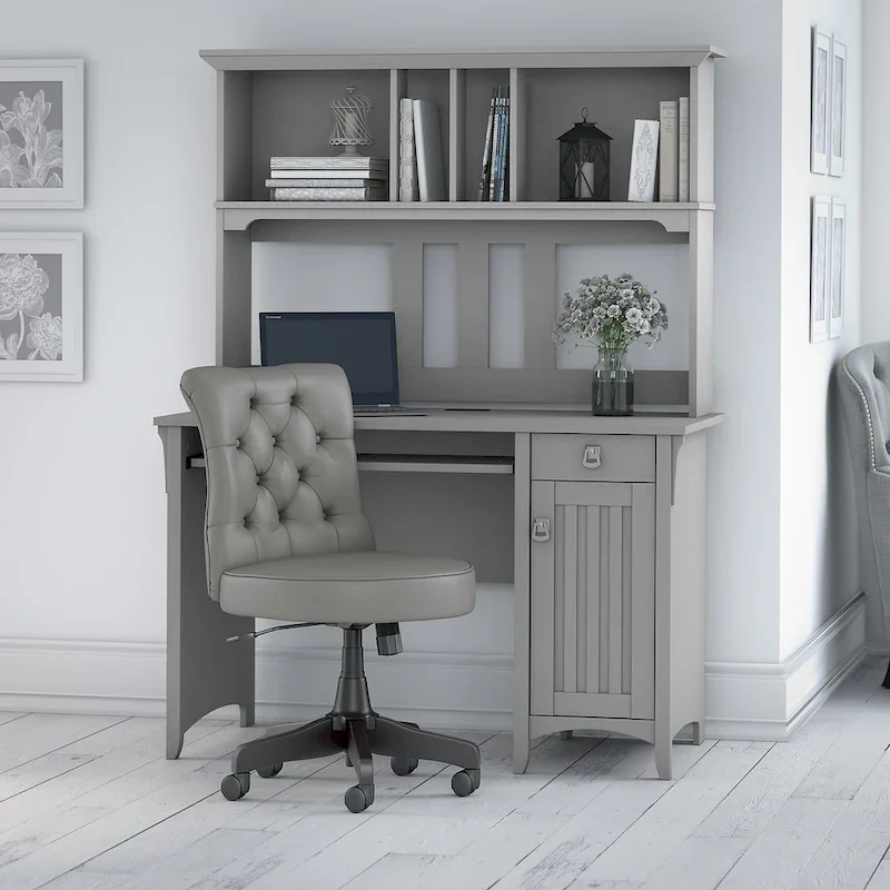 48W Computer Desk with Hutch and Office Chair