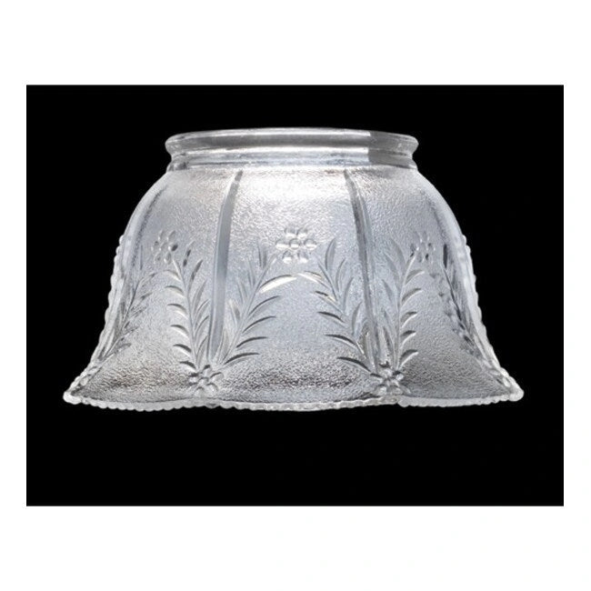 Crystal Glass Shade with Wheat Design - Natural