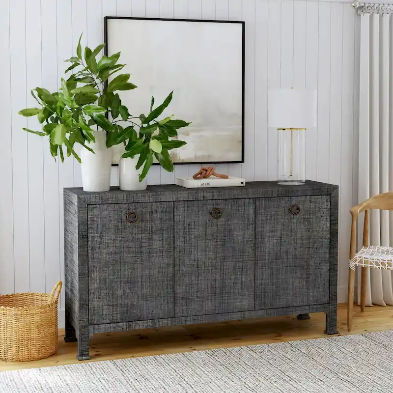 3-Door Raffia 60 Sideboard