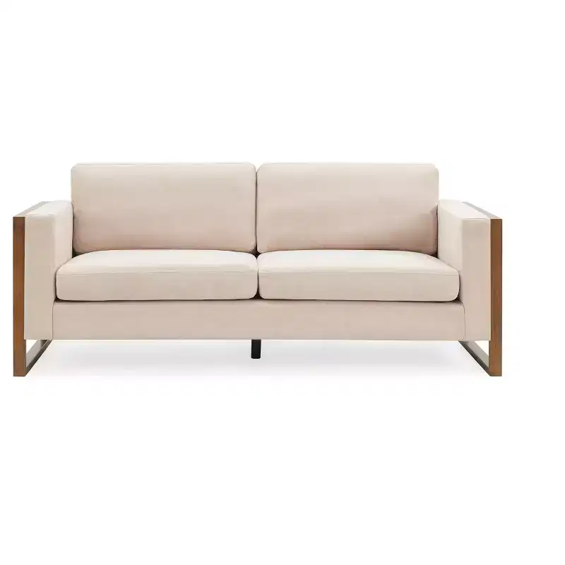 Christopher Knight Home Salal 79 Modern Upholstered 3 Seater Sofa with Square Arm