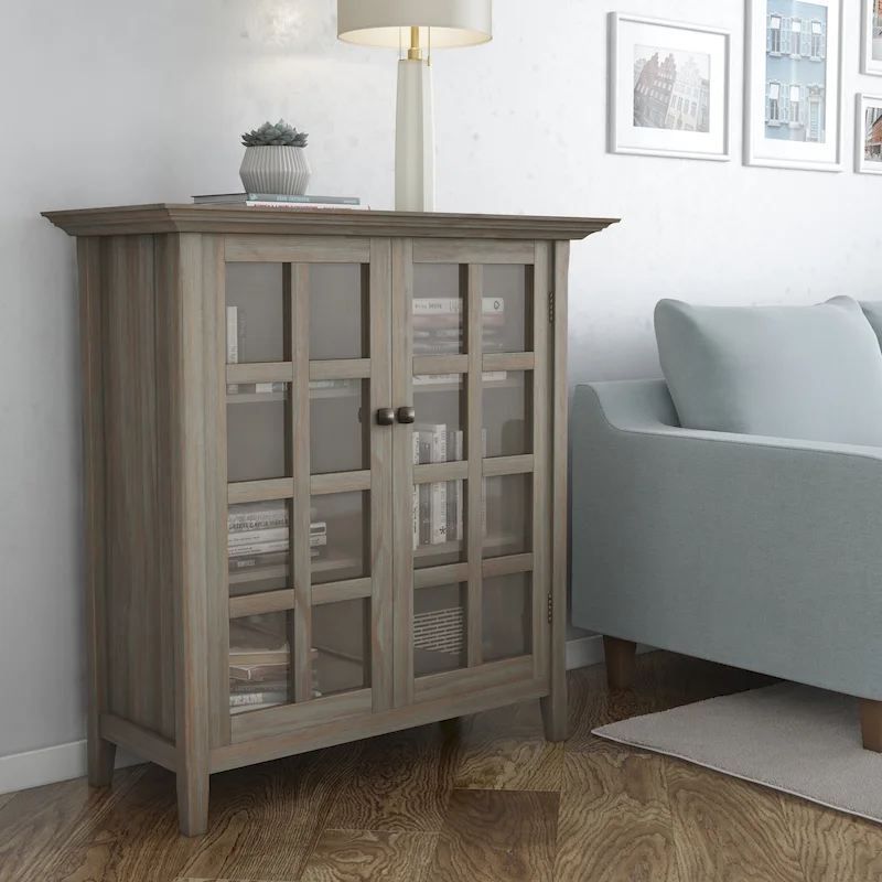 39-in. Solid Wood Storage Cabinet - 39w x 17d x 42.2h