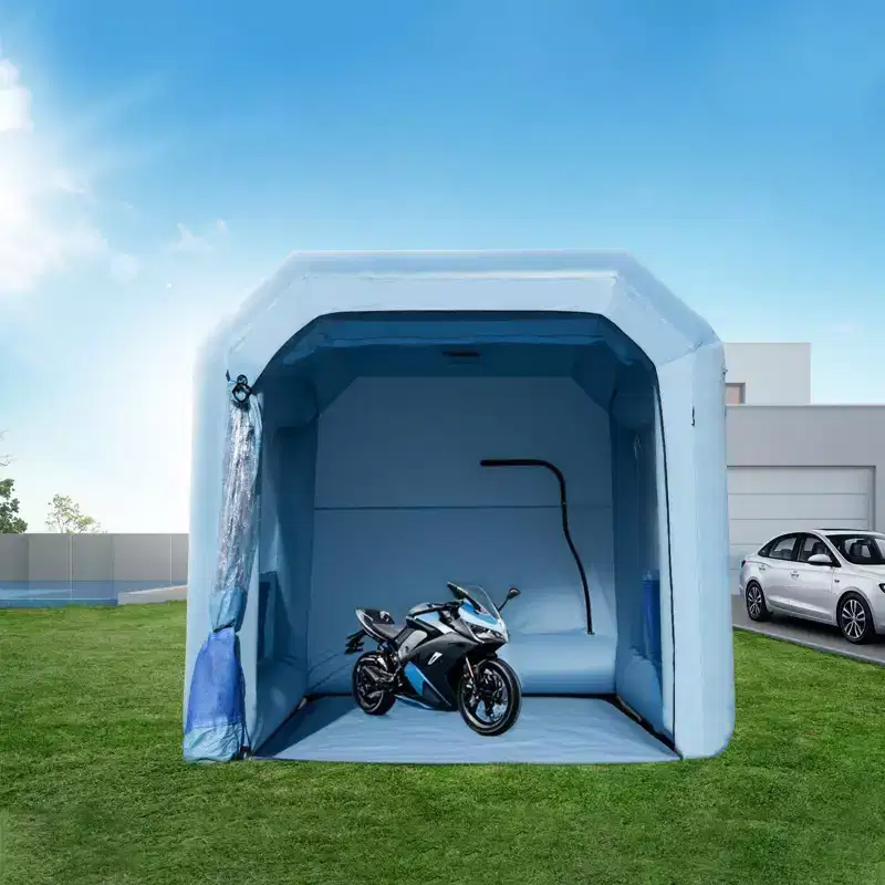 VEVOR Portable Inflatable Painting Enclosure, Dimensions 13.1 x 9.8 x 9 ft, Equipped with 750W Robust Air Blower and Air Filtration Mechanism, Blue