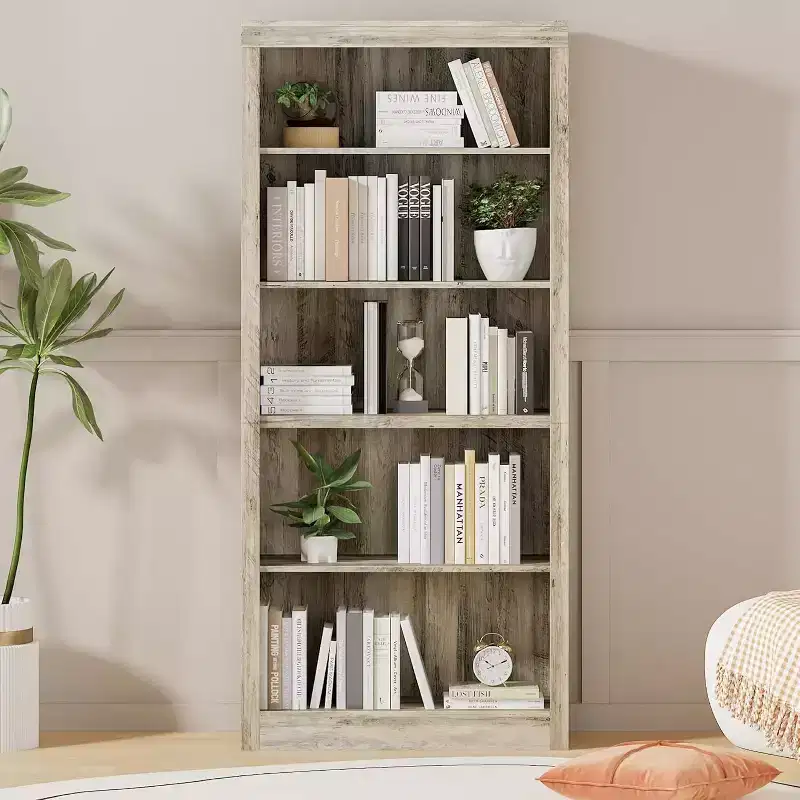 Bookcase 71 Tall 5-Tier Open Shelf