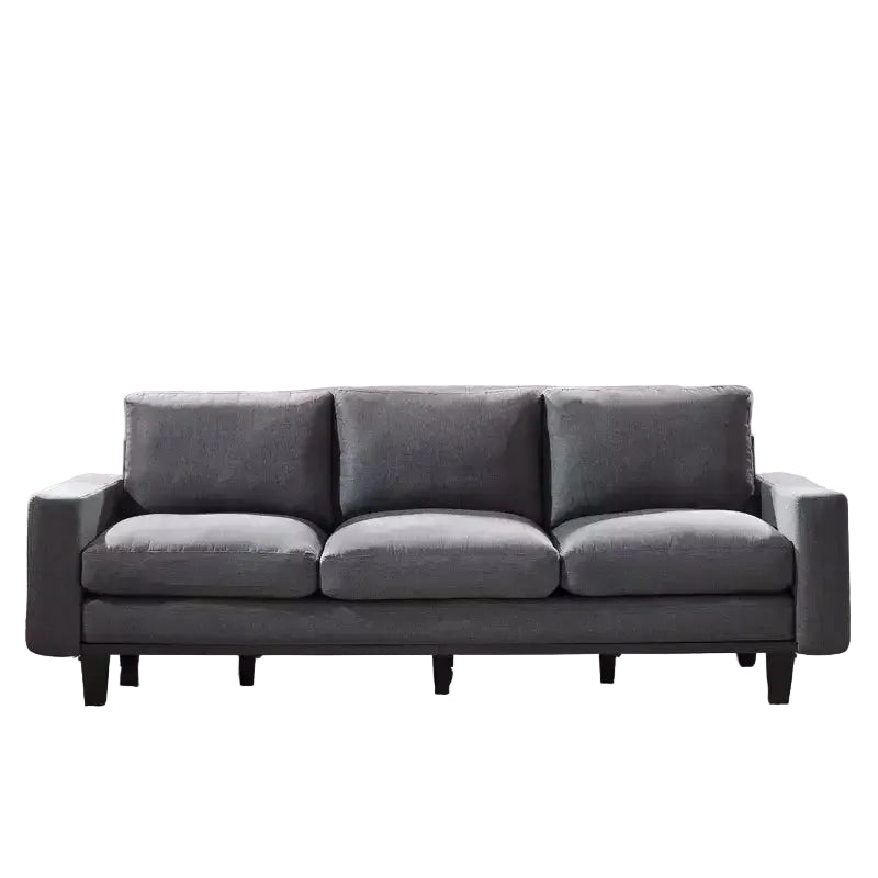 3-Seater Sofa with Deep Seat and Metal Frame