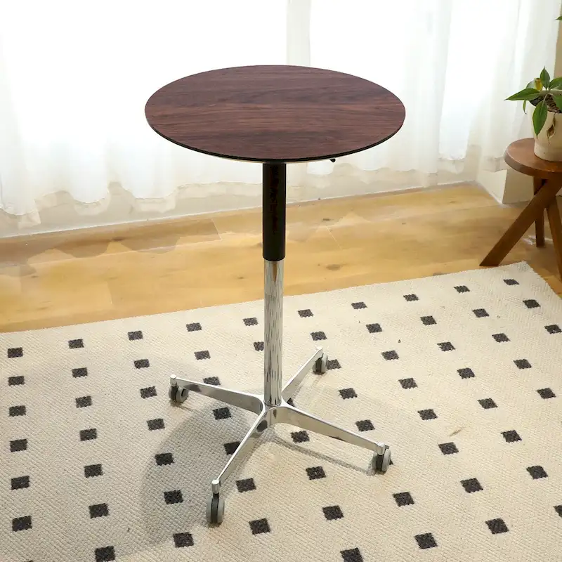 Movable Adjustable Bar Table Pub Table 360 Swivel Counter Bar Height Aluminum Star Base Movable for Stand Desk Bistro