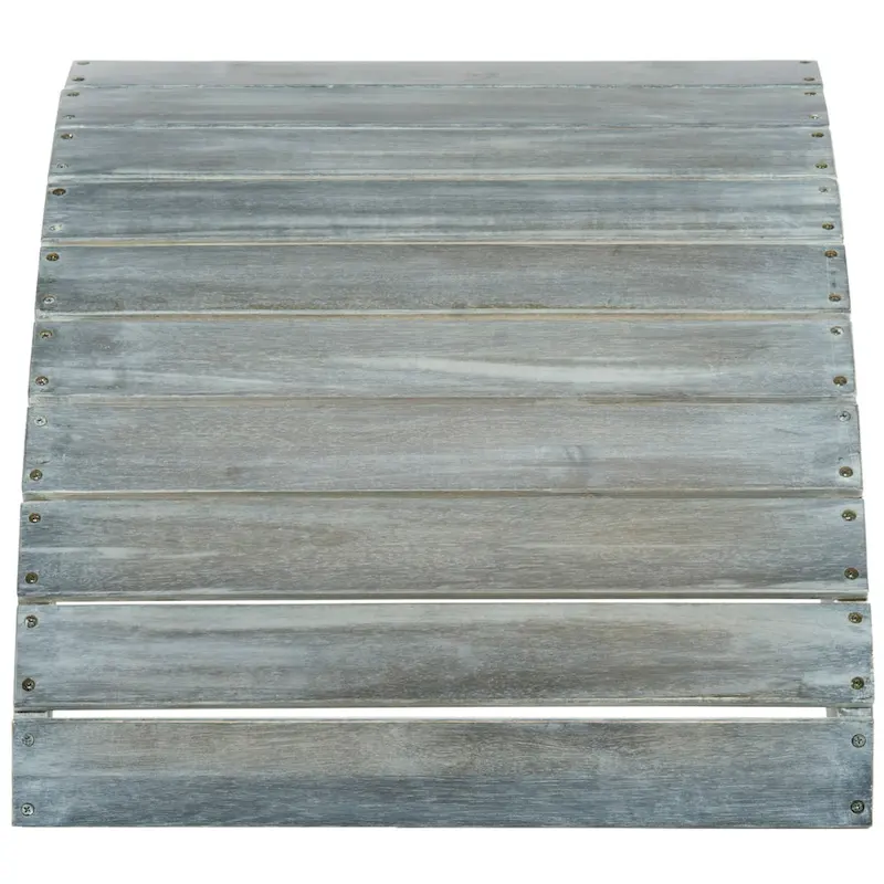 SAFAVIEH Outdoor Sigurasta Acacia Wood Adirondack Ottoman - 20W x 13D x 21H