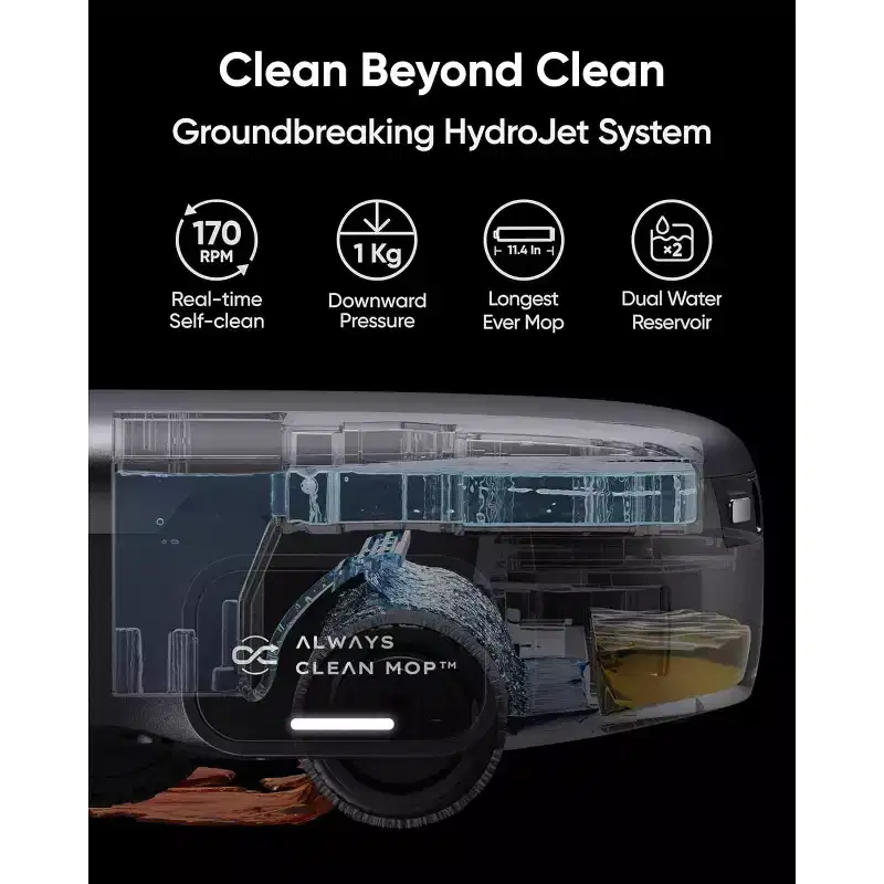 eufy Robot Vacuum Omni S1 with All-in-One Station, HydroJet System with Roller Mop, Robot Vacuum and Mop Combo, Incredible Suction, Obstacle