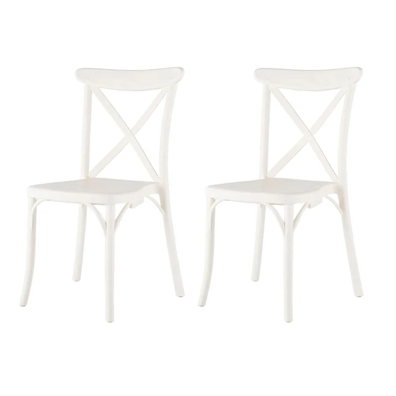 Xenia Plastic Resin Outdoor Dining Side Chairs (Set of 2)