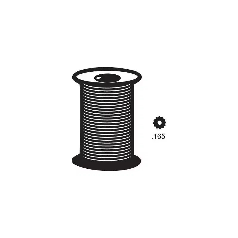 Brixwell Spline, Vinyl Material, Trade Size 11/64, Roll Length 500', Black Finish