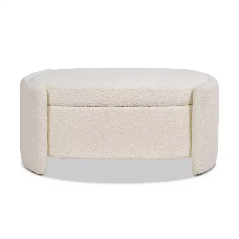 Jennifer Taylor Home Fuji 43 Upholstered Oval Storage Bench