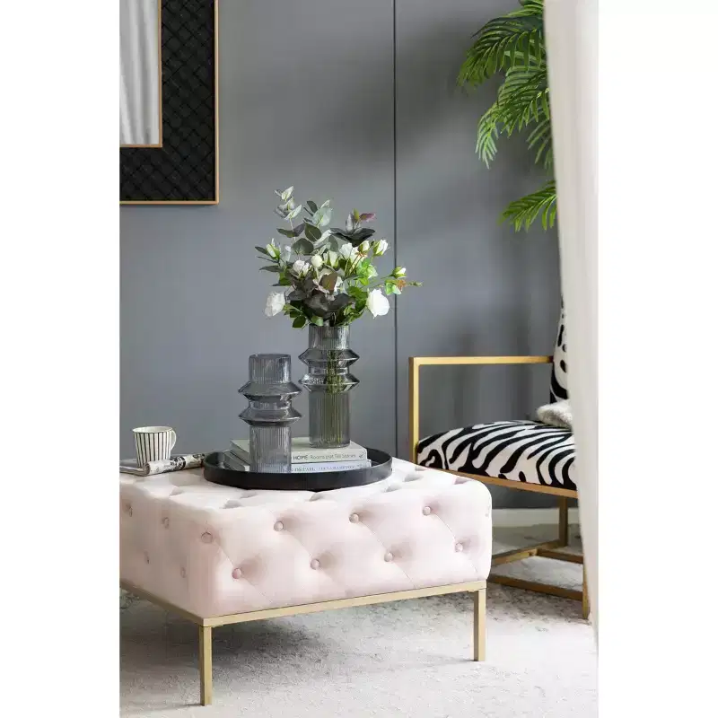 NAYSAYE Set of 2 Fluted Accent Vases with Elegant Ribbed Design for Modern Home and Tabletop Stylish Decor, Multicolor, 5.9*5.9*11.8