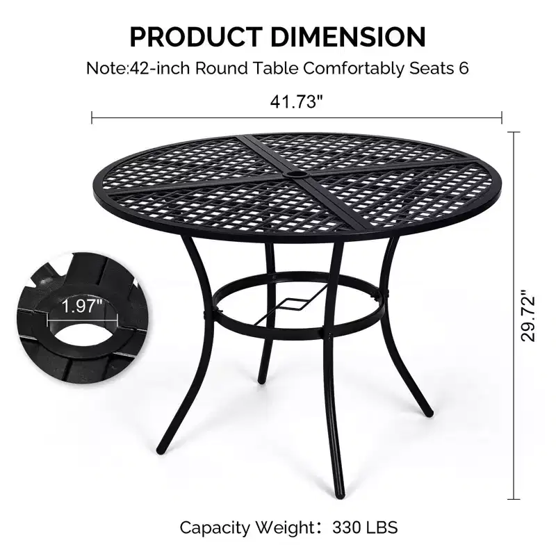Karl Home | Patio Round Metal Table