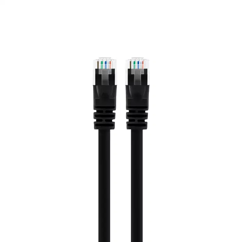 GEARit Cat5e Ethernet Patch Cable - Snagless RJ45, Stranded, 350Mhz, UTP, Pure Bare Copper Wire, 24AWG - Black - 2ft
