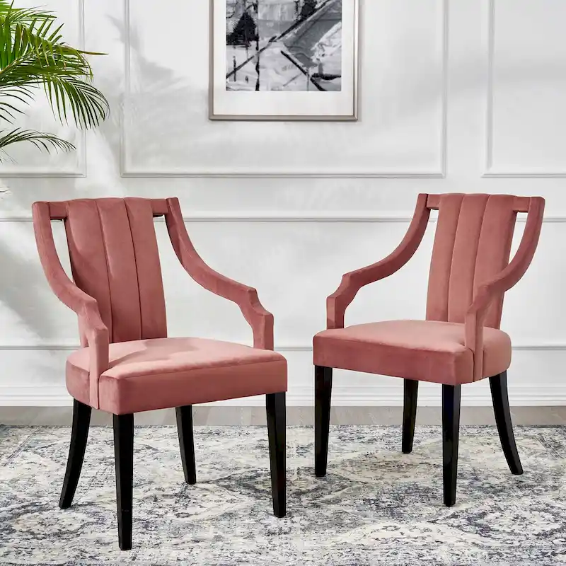 Virtue Performance Velvet Dining Chairs - Set of 2
