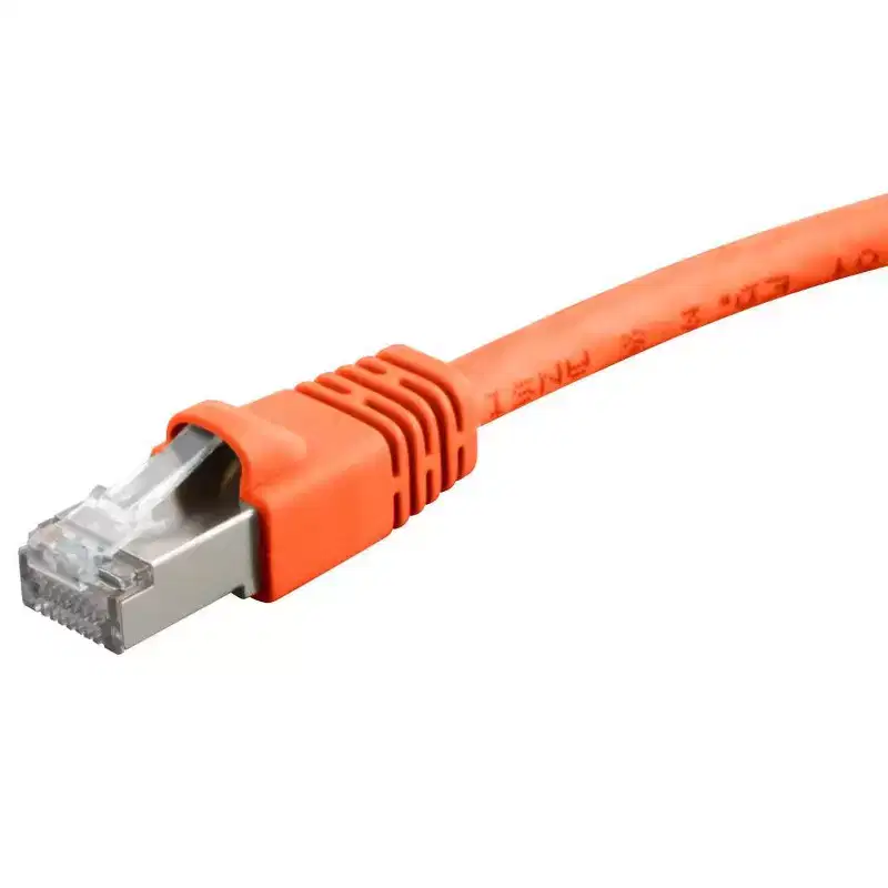 Monoprice Cat6A Ethernet Patch Cable - 7 Feet - Orange | Network Internet Cord - RJ45, 550Mhz, STP, Pure Bare Copper Wire, 10G, 26AWG