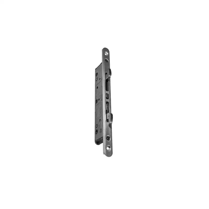Brixwell Two Point Patio Door Lock Stainless Steel 6-11/16 Lock Body Height 1-3/64 Width 2-15/32 Hook Spacing Sliding Door Hardware Gray Finish