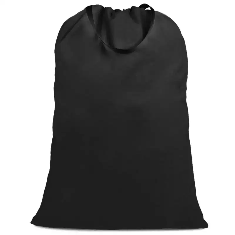 Narwey Cotton Canvas Laundry Bag with Handles & Drawstring Straps