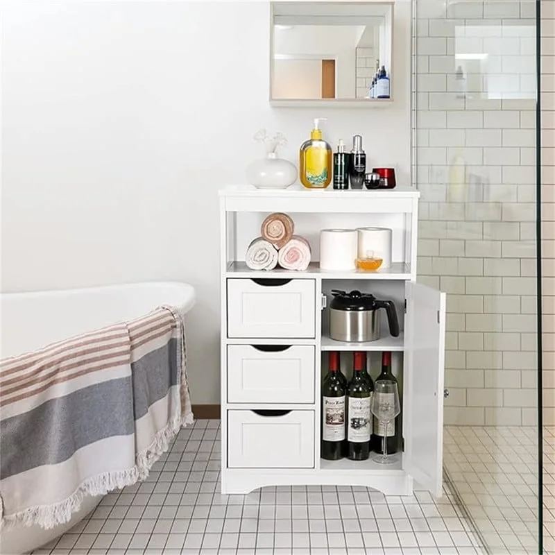 Bathroom Floor Cabinet - 11.6 D x 21.9 W x 34 H
