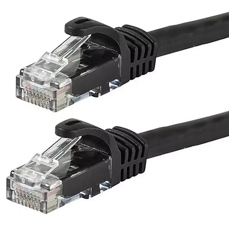Monoprice Cat6 Ethernet Patch Cable - 14 Feet - Black | Network Internet Cord - RJ45, Stranded, 550Mhz, UTP, Pure Bare Copper Wire, 24AWG - Flexboot