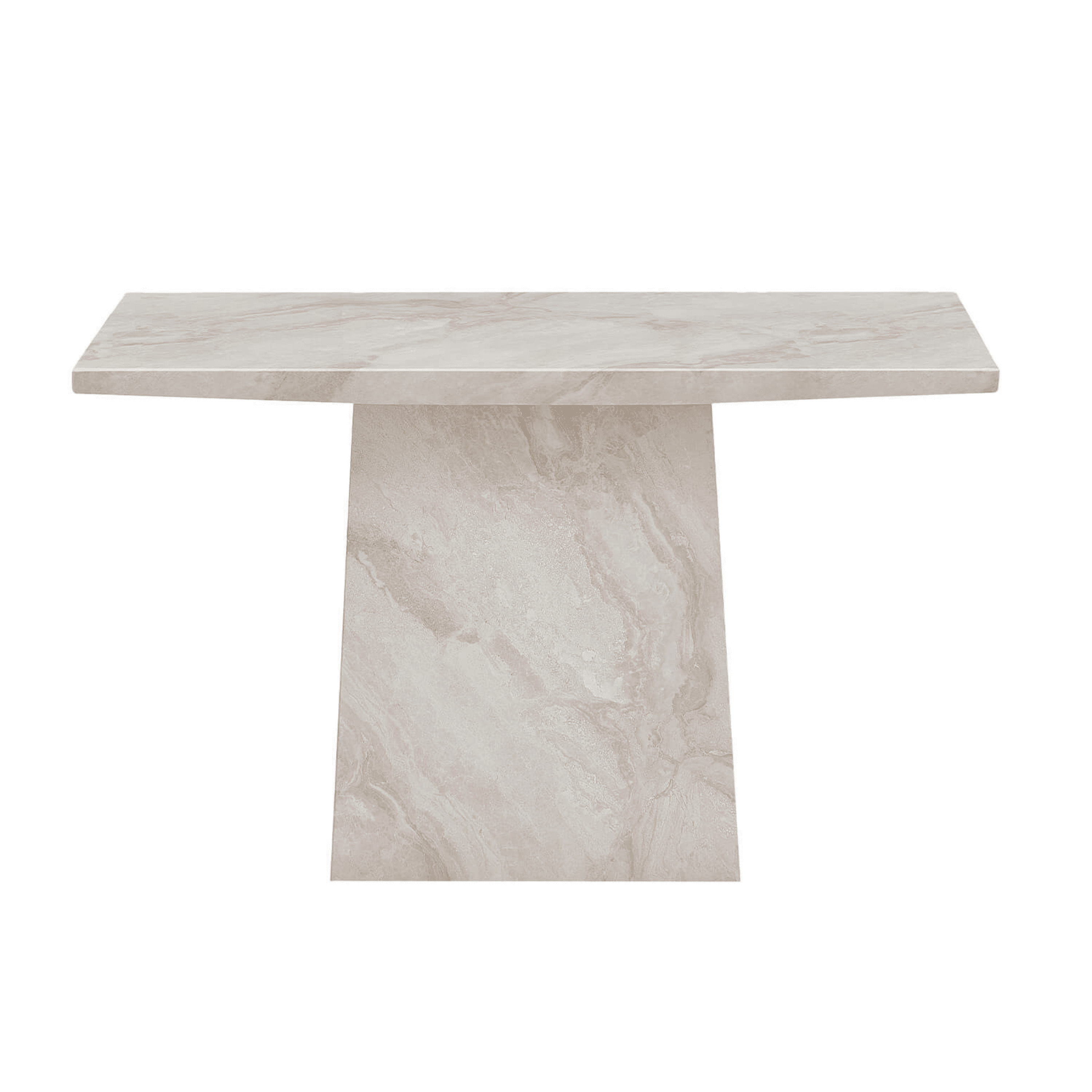 Taupe & Cream Marble Console Table