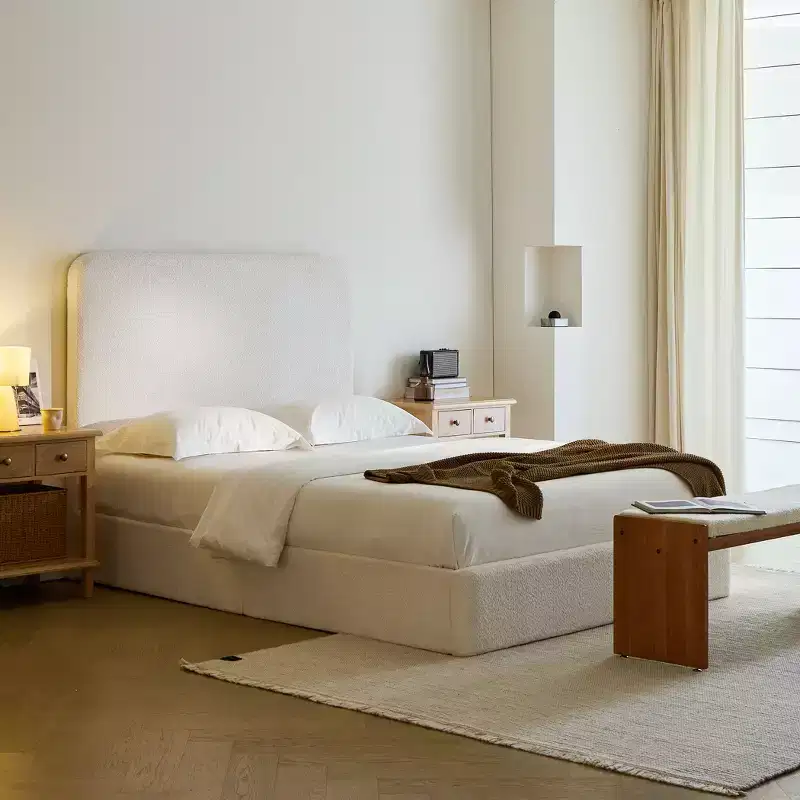 Elen Modern Chenille Upholstered Bed