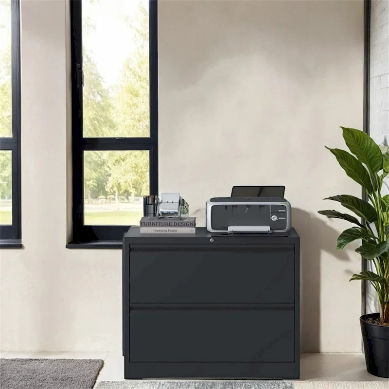 2-Drawer Steel Lateral File Cabinet with Lock
