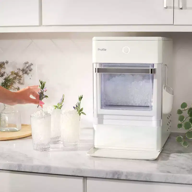 GE Appliances Opal Nugget Ice Maker - Hearth & Hand™ with Magnolia: Stainless Steel, Countertop, 34 lbs Daily Production