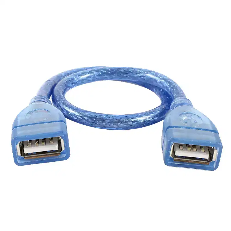 Unique Bargains 1FT Blue USB 2.0 Extension Cable Type a Female to Female F/F USB 2.0 Extension Cord 30cm