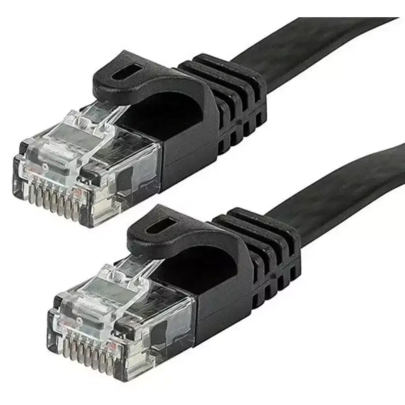 Monoprice Flat Cat6 Ethernet Patch Cable - 3 Feet - Black, Snagless RJ45, Flat, 550MHz, UTP, Pure Bare Copper Wire, 30AWG - Flexboot Series