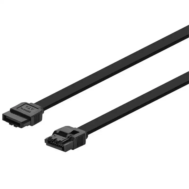 Monoprice SATA 6Gbps Straight Cable with Locking Latch - 0.83 Feet - Black | Compatible with SSD, CD Writer, CD Driver, SATA HDD
