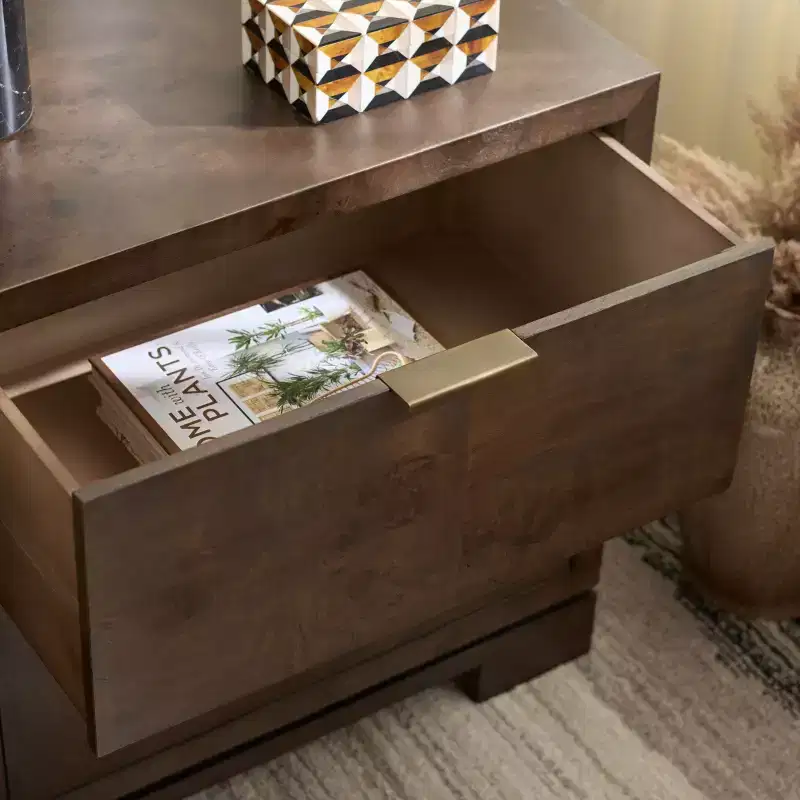 Lavana 2 Drawer Nightstand - NST6612 - Dark Oak - Safavieh