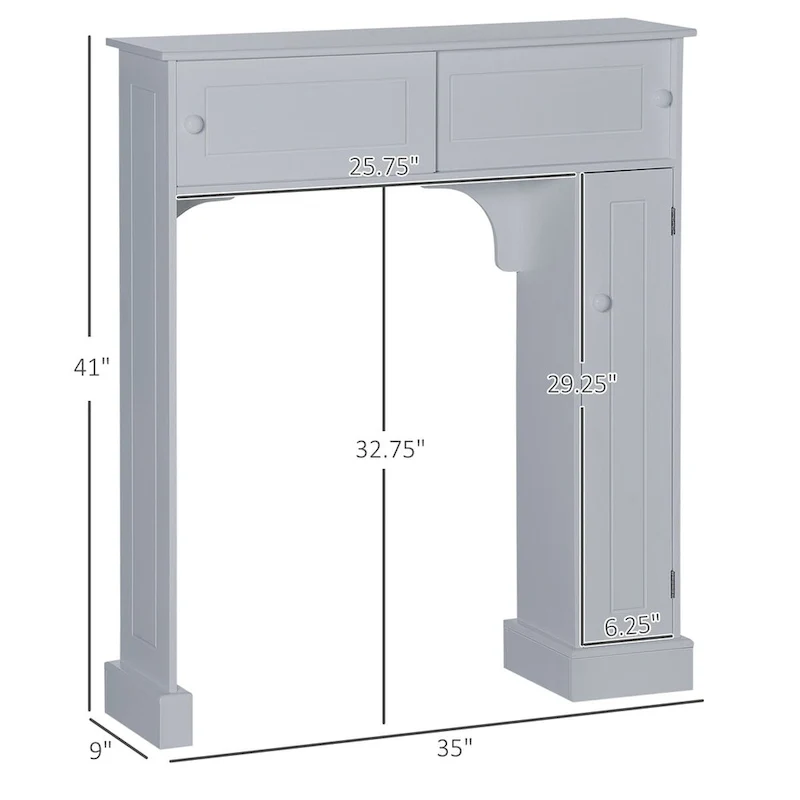 Over the Toilet Storage Cabinet with Adjustable Shelves,Toilet Rack
