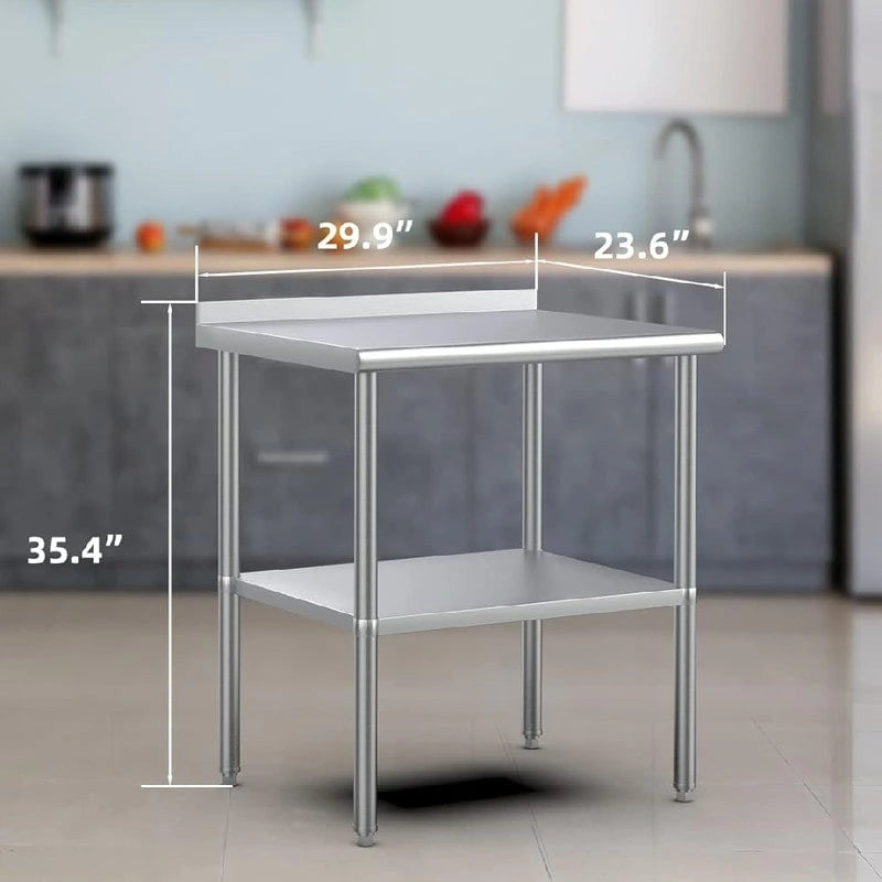 Adjustable Stainless Steel Commercial Prep Table
