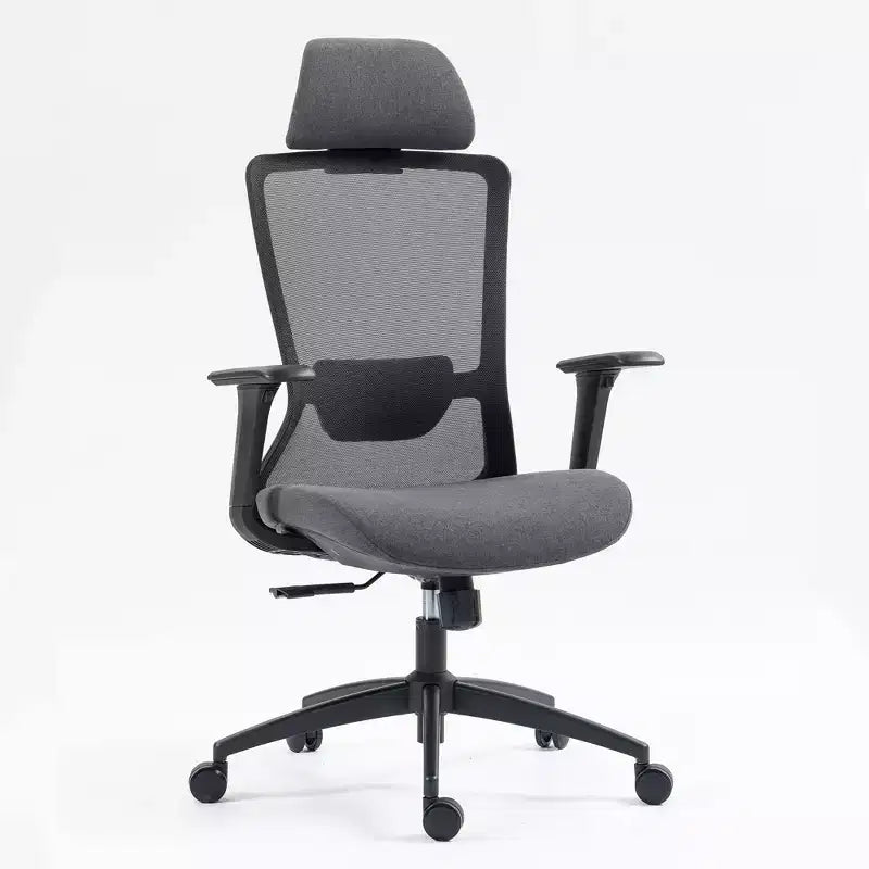 High-Back Mesh Computer Chair with Headrest and Wheels, Desk Chair for Office, Study, Reading Room