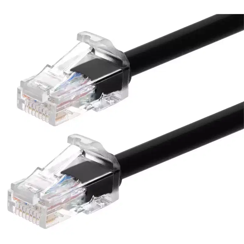 Monoprice Cat6A Component Level Patch Cable - 2ft - Black, UTP, 24AWG, 500MHz, Pure Bare Copper, Snagless RJ45, Ethernet Cable - Micro SlimRun Series
