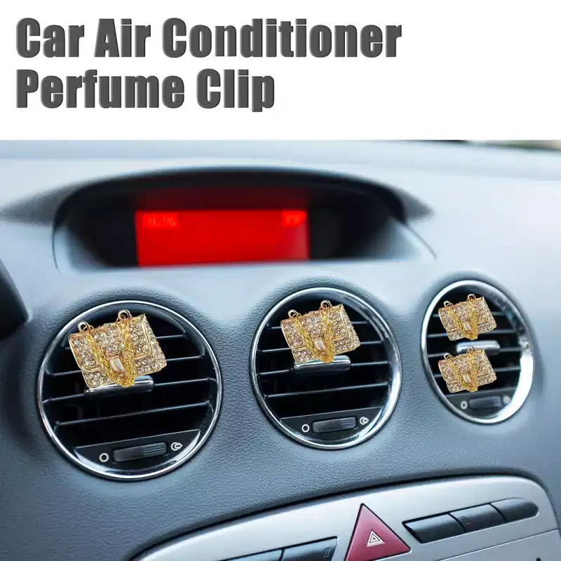 Unique Bargains Car Bag Shape Clips for Air Conditioner Outlet Vent Clips 4 Pcs