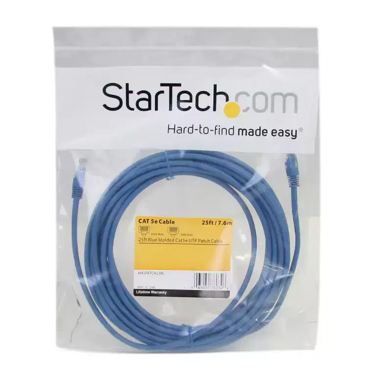 StarTech.com Cat 5e UTP Patch Cable - 25ft - Blue (M45PATCH25BL)