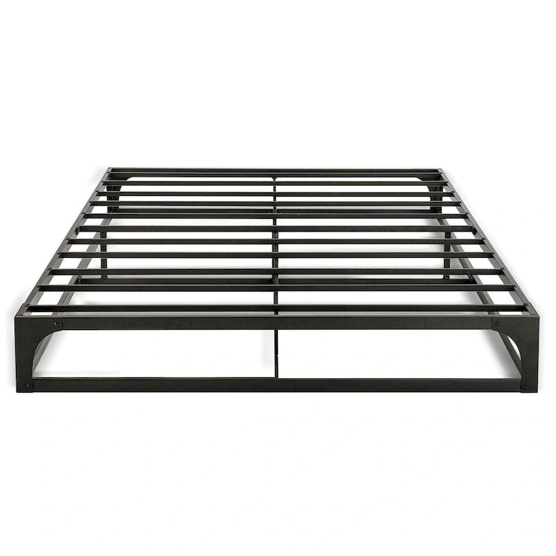 Black Full Size Low Profile Metal Platform Bed Frame for 1–2 Person, No Box Spring Needed