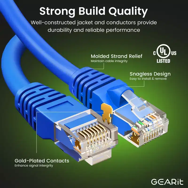 GEARit Cat 6 Ethernet Patch Cable (20-Pack) - 0.5 Feet
